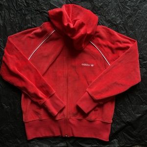 Adidas Red Fleece Hoodie